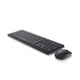 DELL KM3322W tastatur Mus inkluderet Kontor RF trådløst QWERTZ Tysk Sort
