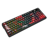 REDRAGON ARTEMIS K719 PRO Anime Keyboard tastatur Spil USB + Bluetooth QWERTY US engelsk Sort, Rød, Grå