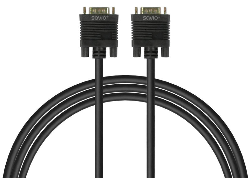 Savio Cl-202 VGA kabel 1,8 m VGA (D-Sub) Sort