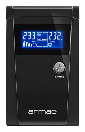Armac O/650E/LCD UPS-enhed Interaktivt indgangsstik 0,65 kVA 390 W 2 AC stikkontakt(er)