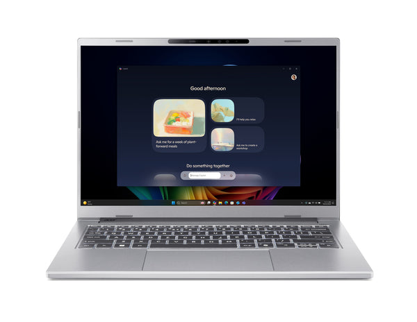 Acer Aspire 14 AI A14-61M-R6YA AMD Ryzen AI 5 340 Laptop 35,6 cm (14") WUXGA 16 GB LPDDR5x-SDRAM 1 TB SSD Wi-Fi 6E (802.11ax) Windows 11 Home Tysk Sølv