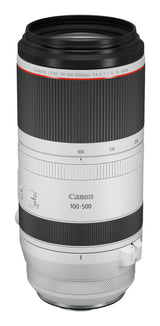 Canon RF 100-500mm F4.5-7.1L IS USM SLR Telefoto zoomobjektiv Sort, Hvid
