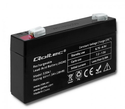 Qoltec 53041 batteri til køretøj AGM (Absorberet glasmåtte) 1,3 At 7,5 V 19,5 A Motorcykel