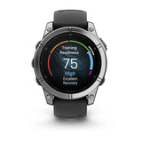 Garmin Fenix E 3,3 cm (1.3") AMOLED 47 mm Digital 416 x 416 pixel Berøringsskærm Rustfrit stål Wi-Fi GPS (satellit)