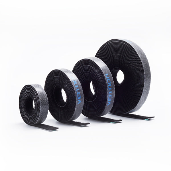 Vention KAABI kabelsamler Krog og løkke kabelbinder Nylon Sort 1 stk