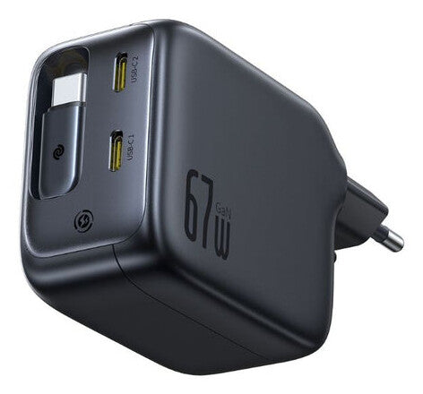 Baseus E0121E00 oplader til mobil enhed Smartphone, Tablet, Laptop, Hovedtelefoner Sort Vekselstrøm Hurtig opladning Indendørs