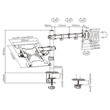 Gembird MA-DA-03 skærmbeslag og -stativer 81,3 cm (32") Skrivebord Sort