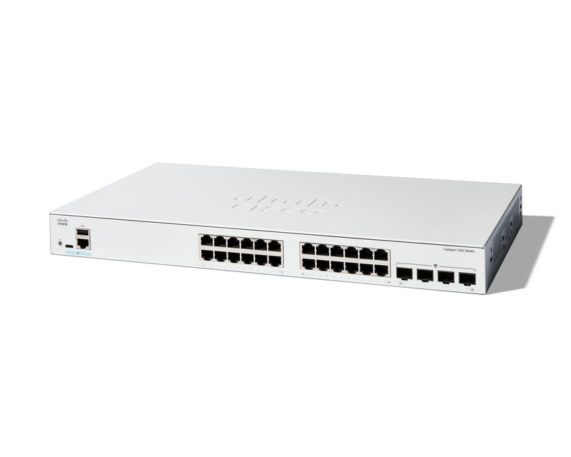 Cisco C1200-24T-4G netværksswitch Administreret L2/L3 Gigabit Ethernet (10/100/1000) Hvid