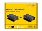 DeLOCK 64226 seriel konverter/repeater/isolator USB 2.0 Sort