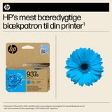 HP Original 937e EvoMore-blækpatron, cyan
