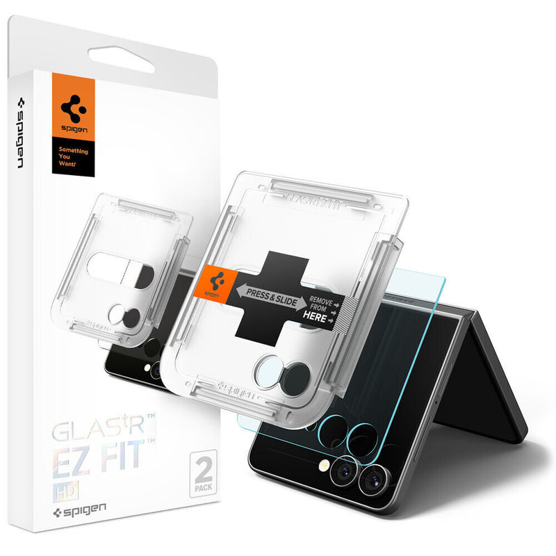 Spigen GLAS.tR EZ Fit HD Klar skærmbeskytter Samsung 2 stk