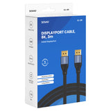 Savio CL-211 DisplayPort kabel 3 m Sort