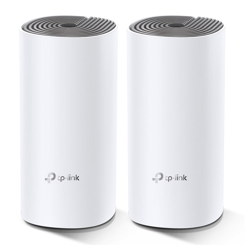 TP-Link Deco E4 (2-pack) Dual-band (2,4 GHz / 5 GHz) Wi-Fi 5 (802.11ac) Hvid, Grå Intern