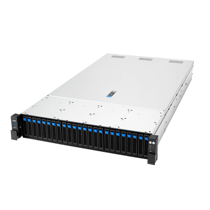 ASUS RS720A-E13-RS24G Socket SP5 Stativ (2U) Sort, Sølv