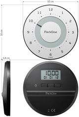 Needit ParkOne parkeringsskive Sort, Hvid, Metallic Elektronisk