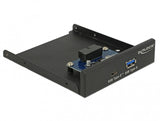 DeLOCK 63962 drive bay panel 8,89 cm (3.5") I/O panel med porte Sort
