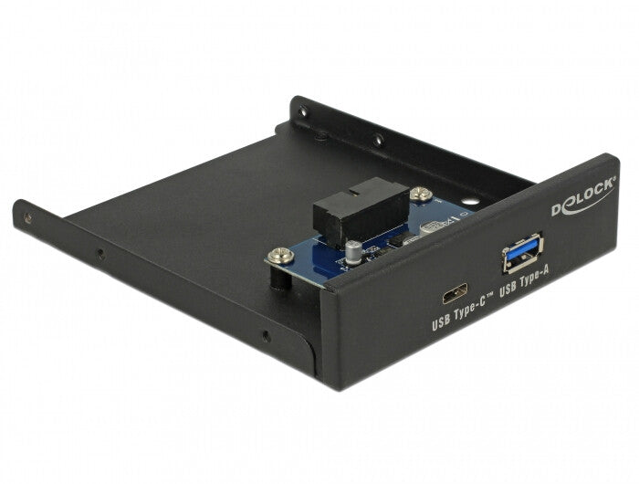 DeLOCK 63962 drive bay panel 8,89 cm (3.5") I/O panel med porte Sort