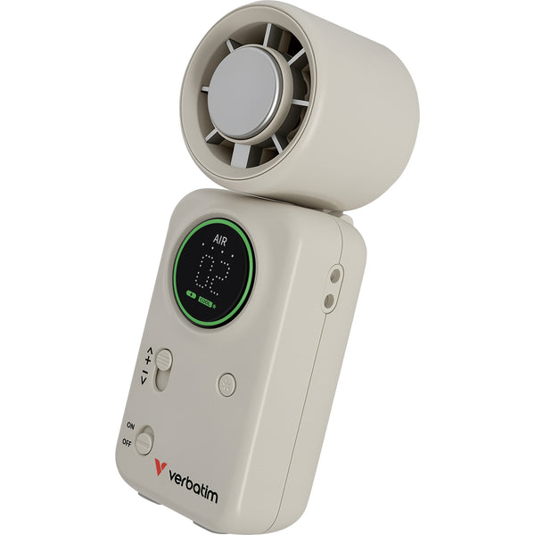 Verbatim 32346 personlig håndholdt spray & blæser Hvid, Sølv Håndholdt ventilator