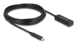 DeLOCK 80028 USB-kabel USB 3.2 Gen 2 (3.1 Gen 2) 5 m USB C 10 Gbit/sek. Sort