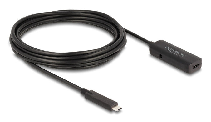 DeLOCK 80028 USB-kabel USB 3.2 Gen 2 (3.1 Gen 2) 5 m USB C 10 Gbit/sek. Sort