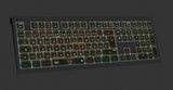 Logickeyboard LKB-OSX-A2M-DE tastatur Spil USB QWERTZ Tysk Sort