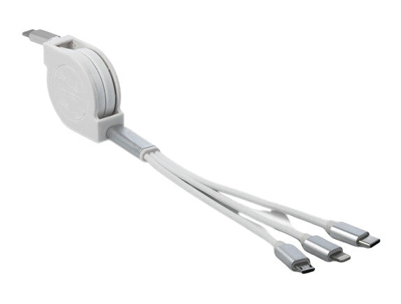 DeLOCK 85844 USB-kabel USB 2.0 0,98 m USB C USB C/Micro-USB B/Lightning Sølv, Hvid