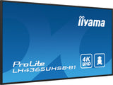 iiyama LH4365UHSB-B1 skilte display Kiosk design 108 cm (42.5") LED Wi-Fi 800 cd/m² 4K Ultra HD Sort Indbygget processer Android 11 24/7