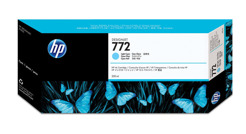 HP 772 DesignJet-blækpatron med 300 ml, lys cyan