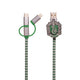 Thumbs Up 1002654 USB-kabel 1 m USB A Micro-USB B Grøn, Grå