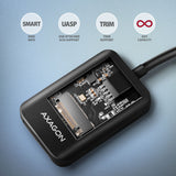 Axagon ADM2-CM drevkabinet SSD kabinet Sort M.2 USB-drevet