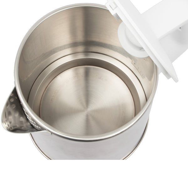 Clatronic WKS 3692 elkedel 1,5 L 2200 W Rustfrit stål, Hvid