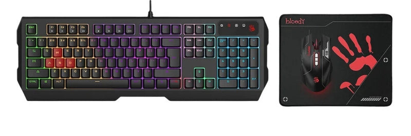 A4Tech B1700 tastatur Mus inkluderet Spil USB Sort