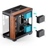 Jonsbo TK-4 Wood Tower Sort, Træ
