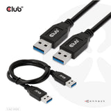 CLUB3D CAC-1409 USB-kabel USB 3.2 Gen 2 (3.1 Gen 2) 0,5 m USB A 10 Gbit/sek. 15 W Sort
