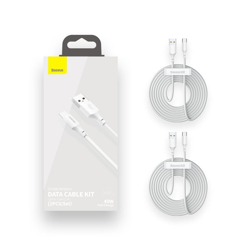 Baseus TZCATZJ-02 USB-kabel 1,5 m USB A USB C 0,48 Gbit/sek. Hvid