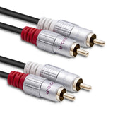Qoltec 52338 lydkabel 2 m 2 x RCA Sort