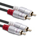 Qoltec 52338 lydkabel 2 m 2 x RCA Sort