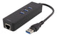 Deltaco Network adapter 1xGbitRJ45 1xUSB3 A ma 3x USB3 fe black