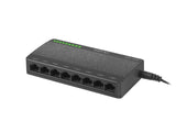 Lanberg DSP1-1008 netværksswitch Ikke administreret Gigabit Ethernet (10/100/1000) Sort, Grå