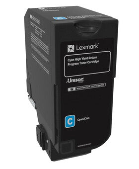 Lexmark 74C2HC0 tonerpatron 1 stk Original Blå