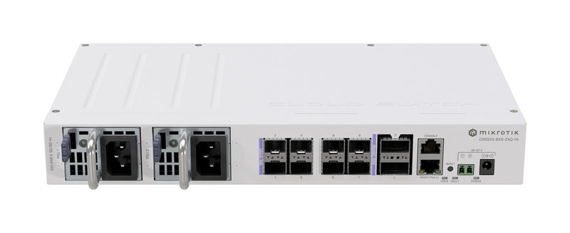 Mikrotik CRS510-8XS-2XQ-IN netværksswitch L3 Fast Ethernet (10/100) Strøm over Ethernet (PoE) Hvid