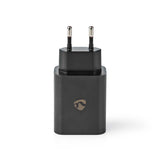 Nedis WCQC402ABK oplader til mobil enhed Universel Sort Vekselstrøm Indendørs