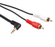 Maclean MCTV-824 lydkabel 1 m 2 x RCA 3.5mm Sort, Rød, Hvid