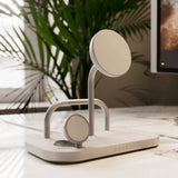 ZENS ZEDC29W/00 oplader til mobil enhed Hovedtelefoner, Smartphone, SmartWatch Sølv, Hvid Vekselstrøm, USB Trådløs opladning Hurtig opladning Indendørs