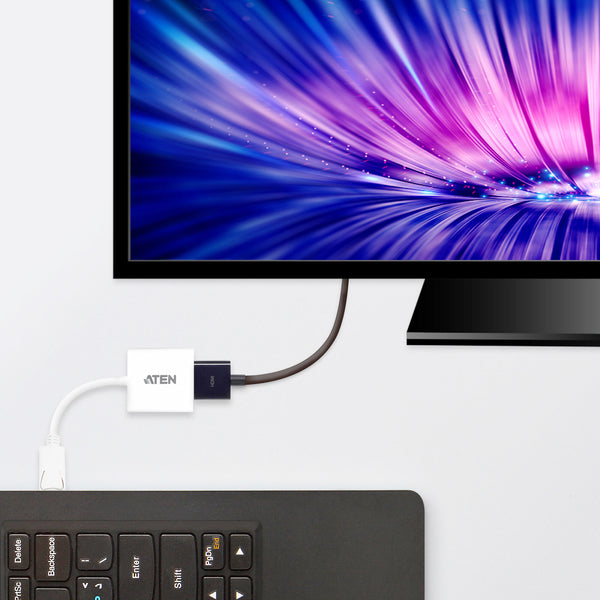 ATEN VC985-AT videokabel adapter DisplayPort HDMI Hvid