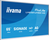 iiyama LH6581UHSG-1AG skilte display Digital fladpaneldisplay 163,8 cm (64.5") Wi-Fi 500 cd/m² 4K Ultra HD Hvid Indbygget processer Android 24/7