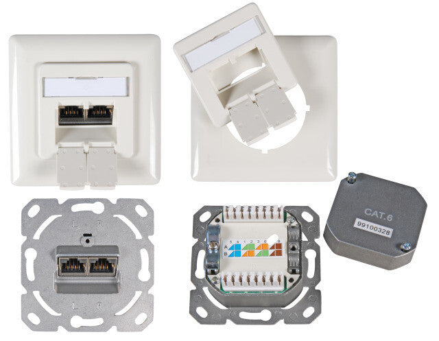 EFB Elektronik ET-25211.2V1 stikkontakt 2 x RJ-45 Hvid