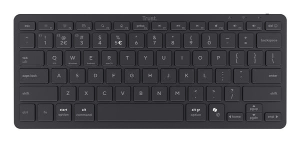 Trust Nado II tastatur Hjemme/kontor Bluetooth Tysk Sort