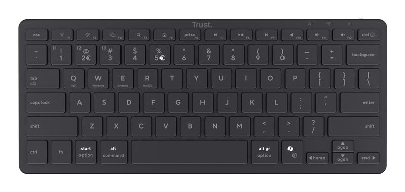 Trust Nado II tastatur Hjemme/kontor Bluetooth Tysk Sort