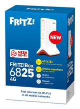 Box FRITZ! 6825 4G trådløs router Gigabit Ethernet Enkelt band (2,4 GHz) Hvid